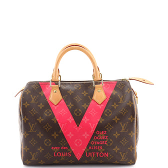 Louis Vuitton Speedy Handbag Limited Edition V Monogram Canvas 30