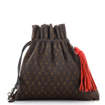 Louis Vuitton Explorer Shoulder Bag Pleated Monogram Canvas MM