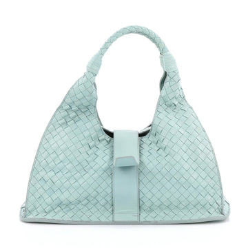 Bottega Veneta Top Flap Hobo Intrecciato Nappa Large Green