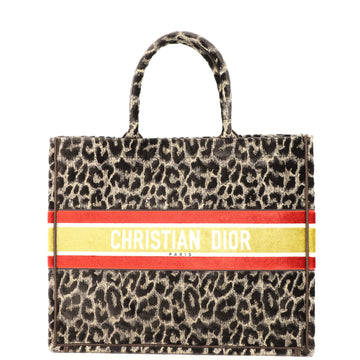 Christian Dior Book Tote Mizza Embroidered Canvas and Velvet Large