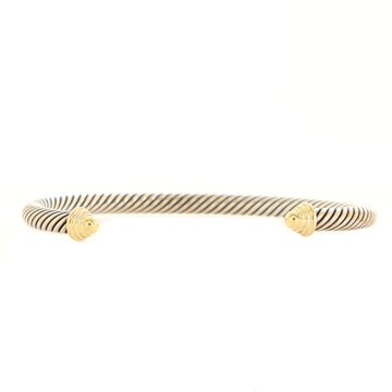 David Yurman Cable Classic Bracelet Sterling Silver with 14K Yellow Gold 5mm