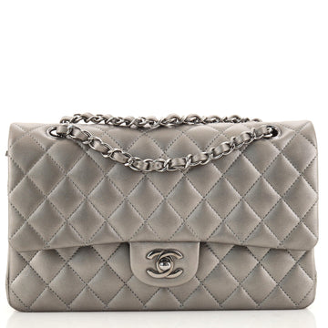 Chanel Classic Double Flap Bag Quilted Metallic Calfskin Medium