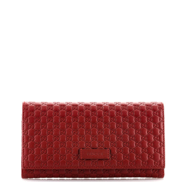 Gucci Flap Wallet (Outlet) Microguccissima Leather Long