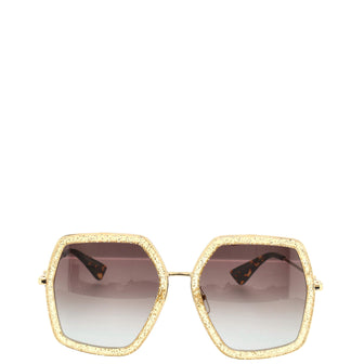 Gucci Square Sunglasses Acetate and Glitter