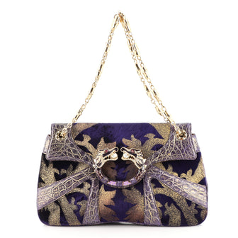 Gucci Jeweled Dragon Bag Crocodile and Velvet