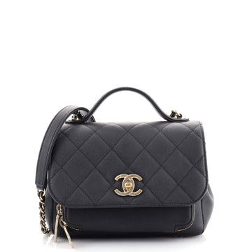Chanel Business Affinity Flap Bag Quilted Caviar Mini