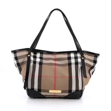 Burberry Canterbury Tote House Check Canvas Small Brown