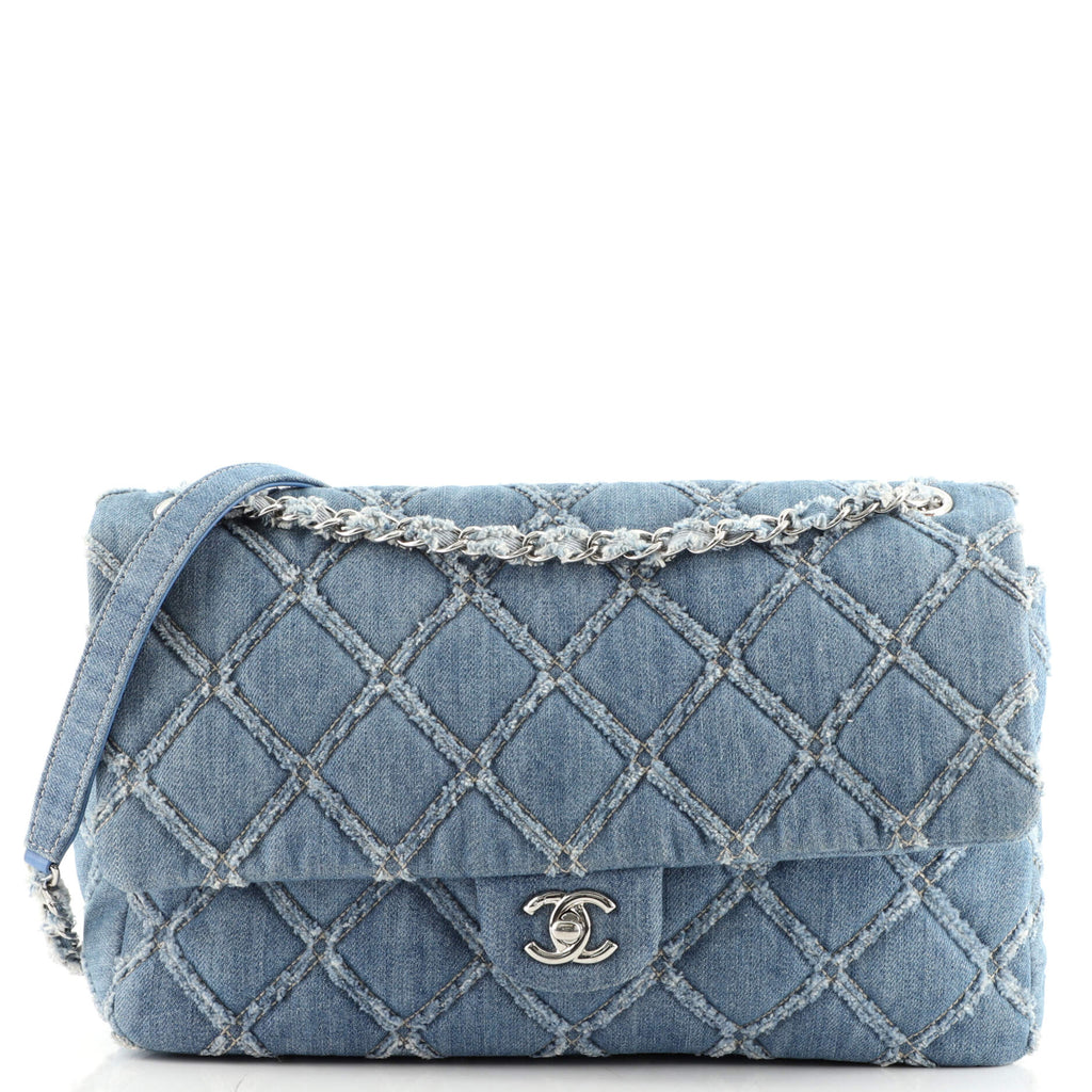 Chanel denim outlet flap bag 2020