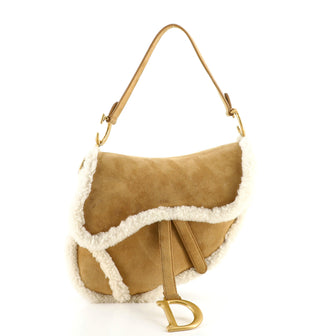 Christian Dior Saddle Bag Shearling Medium