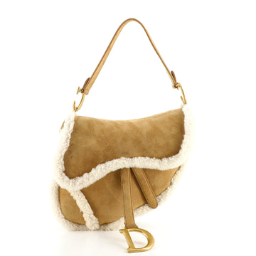 Christian Dior Saddle Bag Shearling Medium