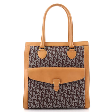 Christian Dior Vintage Trotter Pocket Tote Diorissimo Canvas Medium
