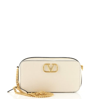 Valentino VLogo Zip Around Chain Crossbody Bag Leather