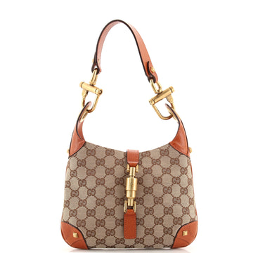 Gucci Piston Lock Jackie Hobo GG Canvas Mini