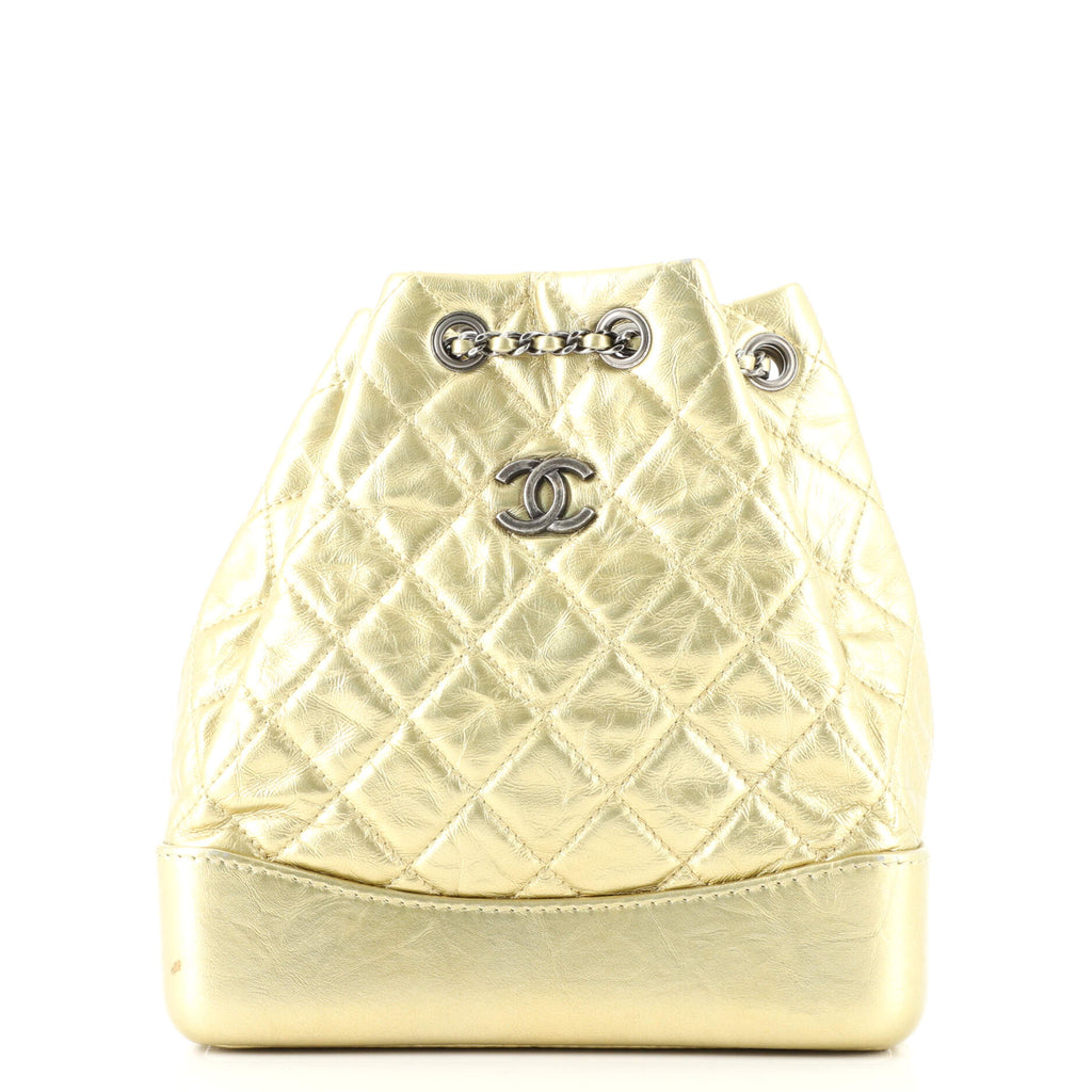CHANEL, Bags, Chanel Gabrielle Backpack Yellow Tone Hardware Mint  Condition