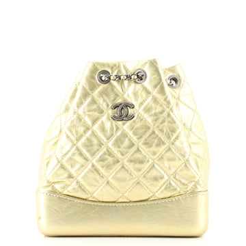 Chanel Gabrielle Backpack Quilted Aged Calfskin Small