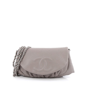 Chanel Half Moon Wallet on Chain Caviar