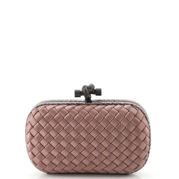 Bottega Veneta Box Knot Clutch Intrecciato Satin Small