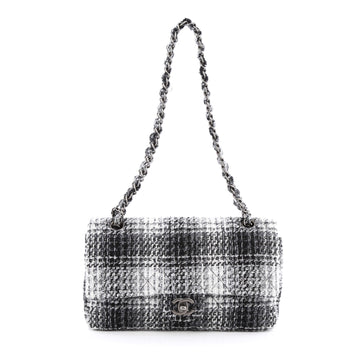 Chanel Classic Double Flap Bag Quilted Tweed Medium