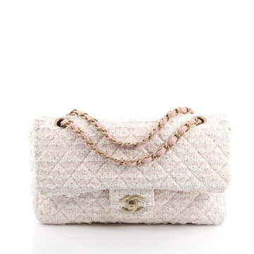 Chanel Classic Double Flap Bag Quilted Tweed Medium