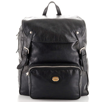 Gucci Morpheus Flap Backpack Glazed Leather Large