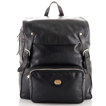 Gucci Morpheus Flap Backpack Glazed Leather Large