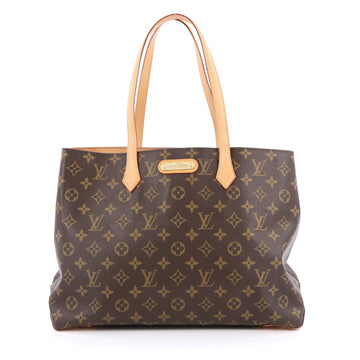 Louis Vuitton Wilshire Handbag Monogram Canvas MM Brown