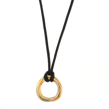 Cartier Trinity On Cord Bracelet Necklace 18K Tricolor Gold