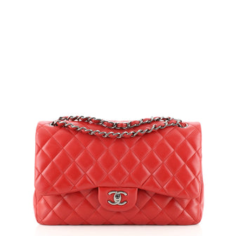 Chanel Classic Double Flap Bag Quilted Lambskin Jumbo