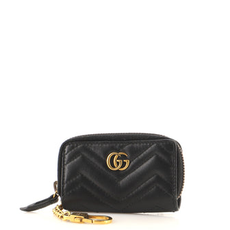 Gucci GG Marmont Key Pouch Matelasse Leather
