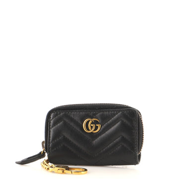Gucci GG Marmont Key Pouch Matelasse Leather