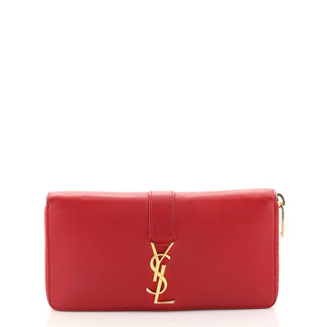 Saint Laurent Line Zip Wallet Leather Long