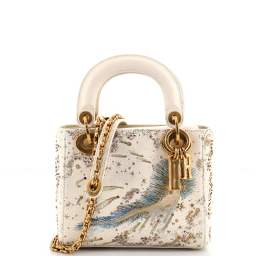 Christian Dior Lady Dior Bag Embroidered Calfskin Mini
