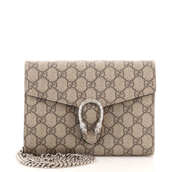 Gucci Dionysus Chain Wallet GG Coated Canvas Small