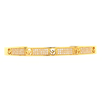 Fendi F is Fendi Bangle Bracelet Metal and Crystals