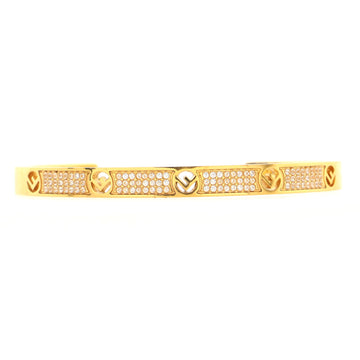 Fendi F is Fendi Bangle Bracelet Metal and Crystals