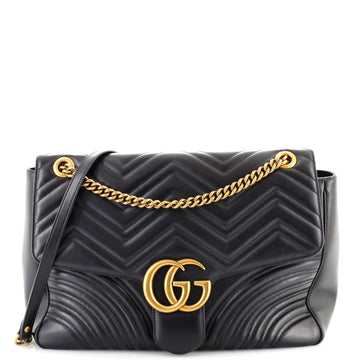 Gucci GG Marmont Flap Bag Matelasse Leather Large
