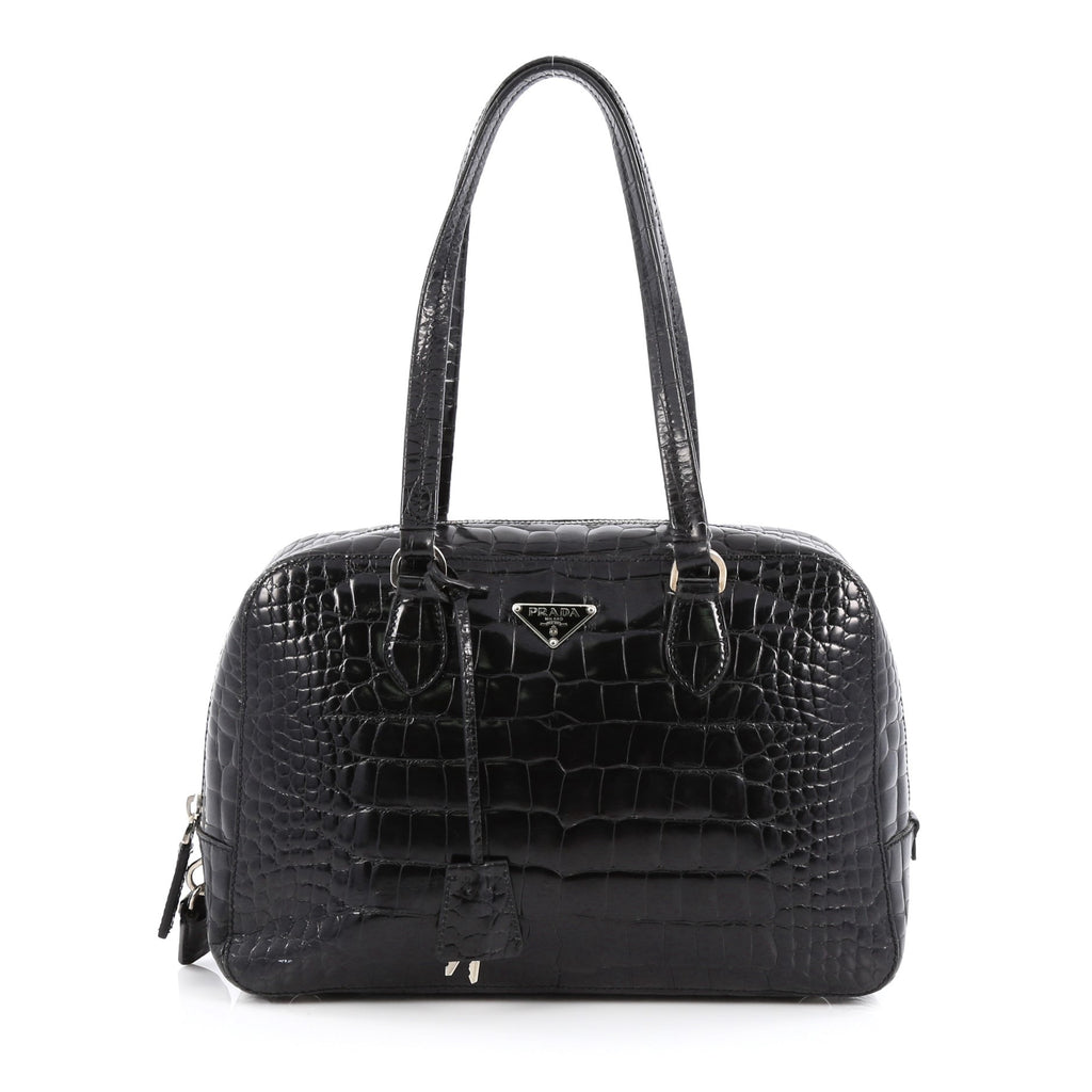 Buy Prada St. Cocco Lucido Bauletto Shoulder Bag Crocodile 1603001