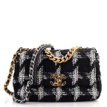 Chanel 19 Flap Bag Quilted Tweed Medium