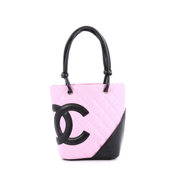 Chanel Cambon Tote Quilted Leather Petite