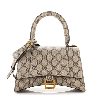 Gucci x Balenciaga The Hacker Project Hourglass Top Handle Bag GG Coated Canvas Small