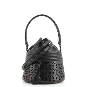 Alaia Corset Bucket Bag Laser Cut Leather