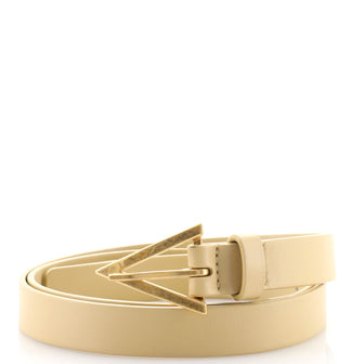 Bottega Veneta Triangle Buckle Belt Leather Thin