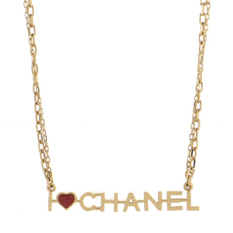 Chanel I Love Chanel Necklace Metal with Resin