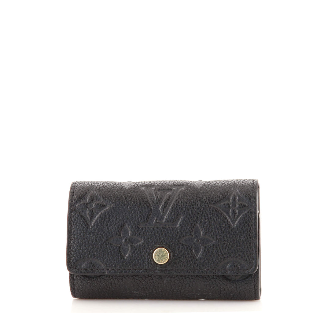 Louis Vuitton 6 Key Holder Monogram Empreinte Leather Black 1604471