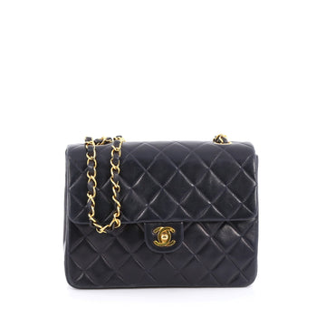 Chanel Vintage Square Classic Flap Bag Quilted Lambskin Small black