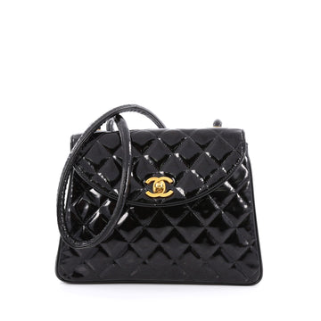 Chanel Vintage Flap Shoulder Bag Quilted Patent Small