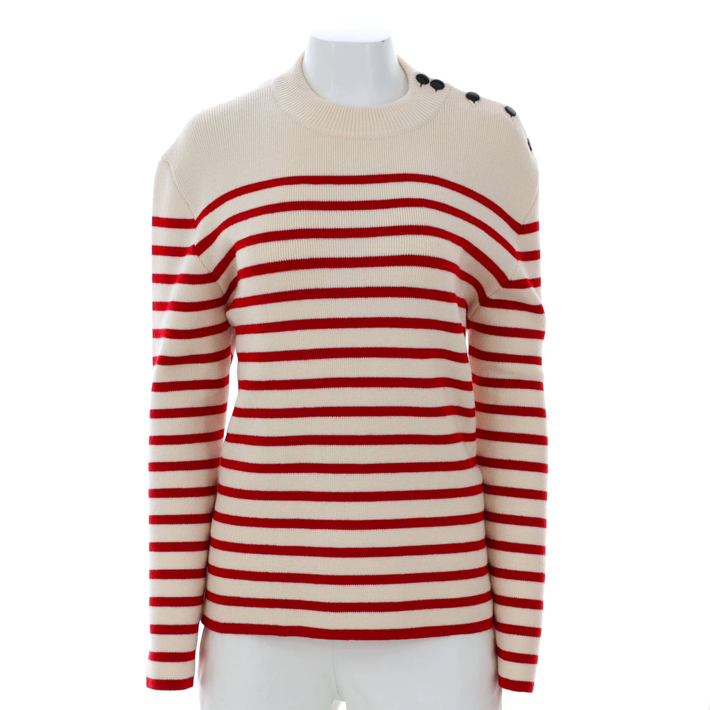 Celine Women's Marin Breton Stripe Sweater Wool Blend Multicolor 1605333
