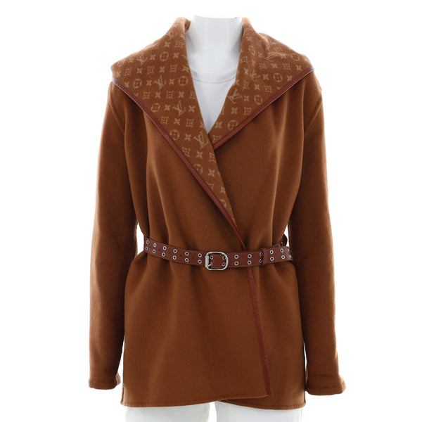 Louis Vuitton coat in dark brown cashmere and wool ref.522531