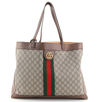 Gucci Ophidia Soft Open Tote GG Coated Canvas East West