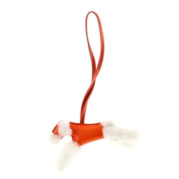 Hermes Budy Bag Charm Shearling and Leather